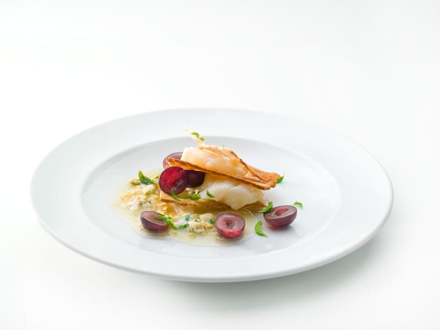 Poejada de Bacalhau com uvas frescas