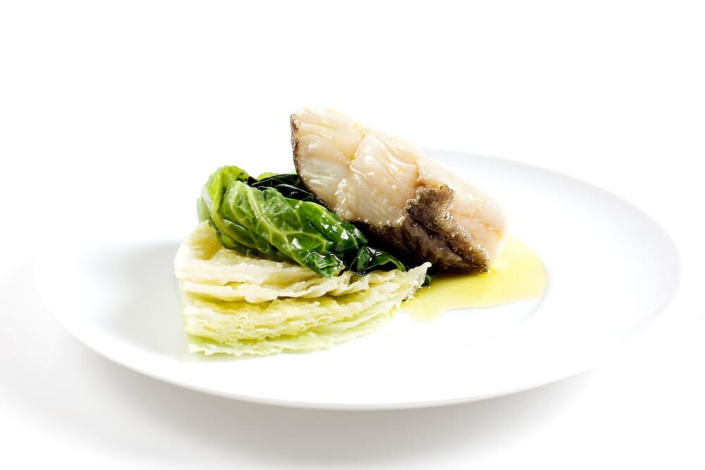 Bacalhau cozido com couves