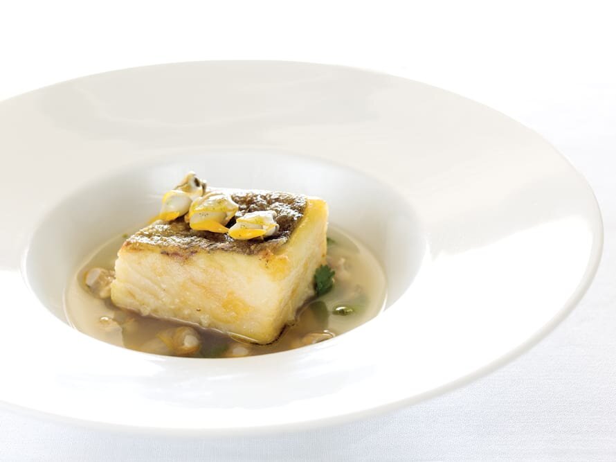 Lombo de Bacalhau em caldo de berbigão