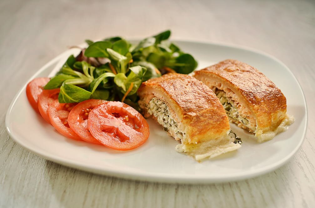 Filetes de Salmão em massa folhada