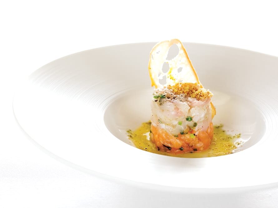 Tártaro de Salmão e Bacalhau fresco com gengibre