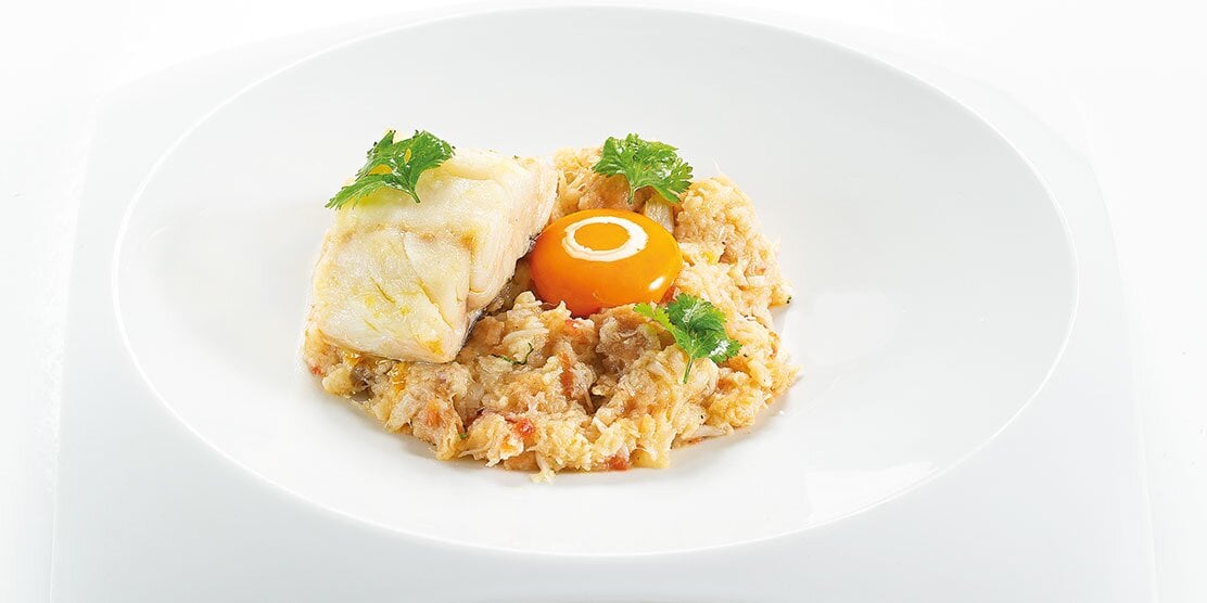 Açorda de Bacalhau da Noruega com coentros