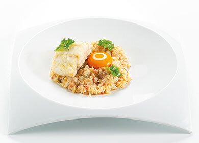 Açorda de Bacalhau da Noruega com coentros