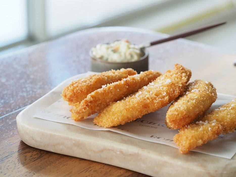 prato Bacalhau e Molho Tártaro